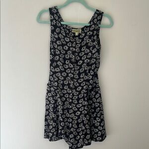 Vintage Esprit Black and White Floral Romper.  Size 3/4